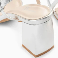 Sandales Nelly argent à brides et talon haut