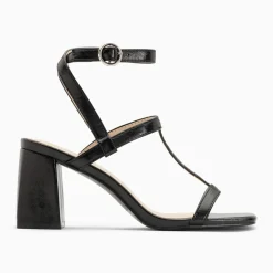 Sandales Nelly noires à brides et talon haut