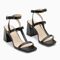 Sandales Nelly noires à brides et talon haut