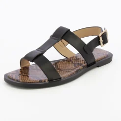 Sandales plates Astrid noires
