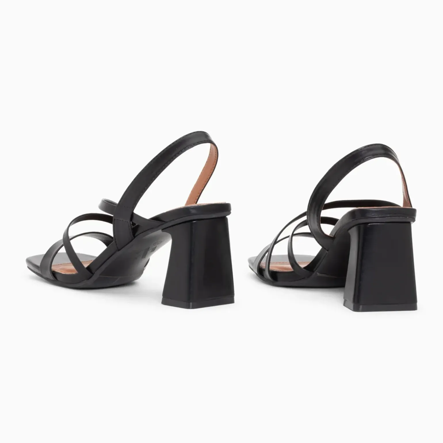 Sandales Priscilla noires à fines brides et talon haut