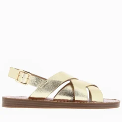Sandales Terry or à brides croisées