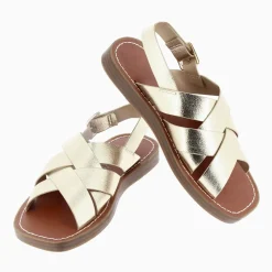 Sandales Terry or à brides croisées