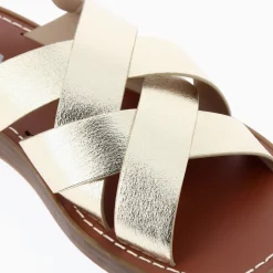 Sandales Terry or à brides croisées