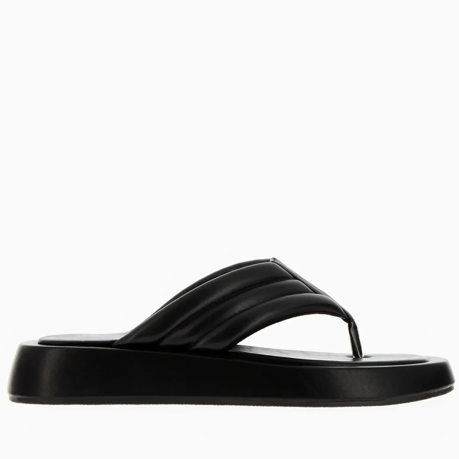 Tongs Inna noires à semelle oversize